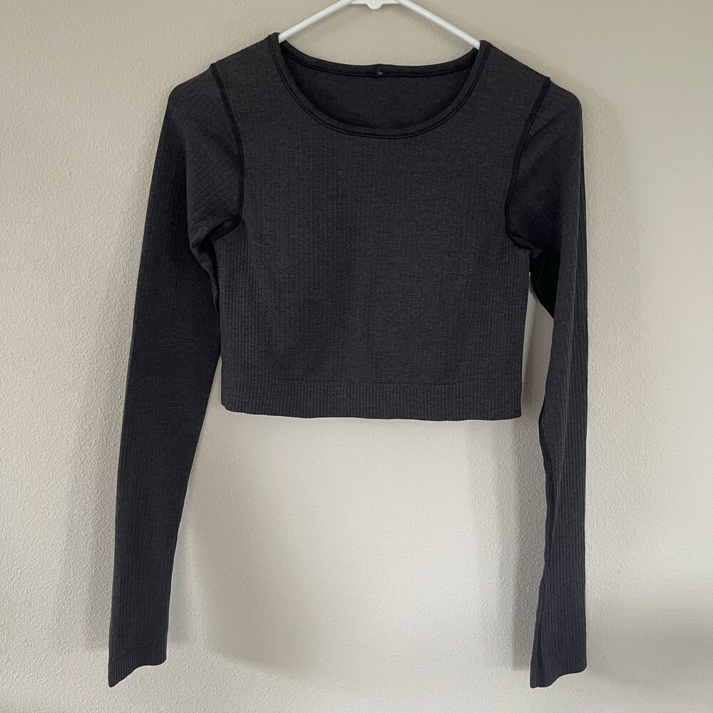 Lululemon Gray Ebb to Street Long Sleeve Ribbed Shirt (6)